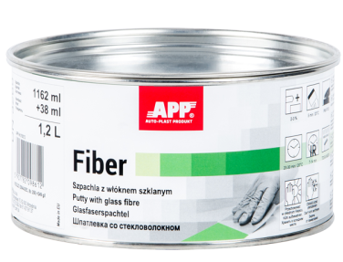 Шпаклівка зі скловолокном APP Fiber 1,2л в комплекті з затверджувачем (010212)