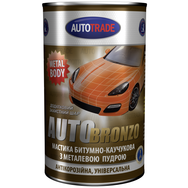 Мастика бітумно-каучукова Бронза Автотрейд 4,5кг
