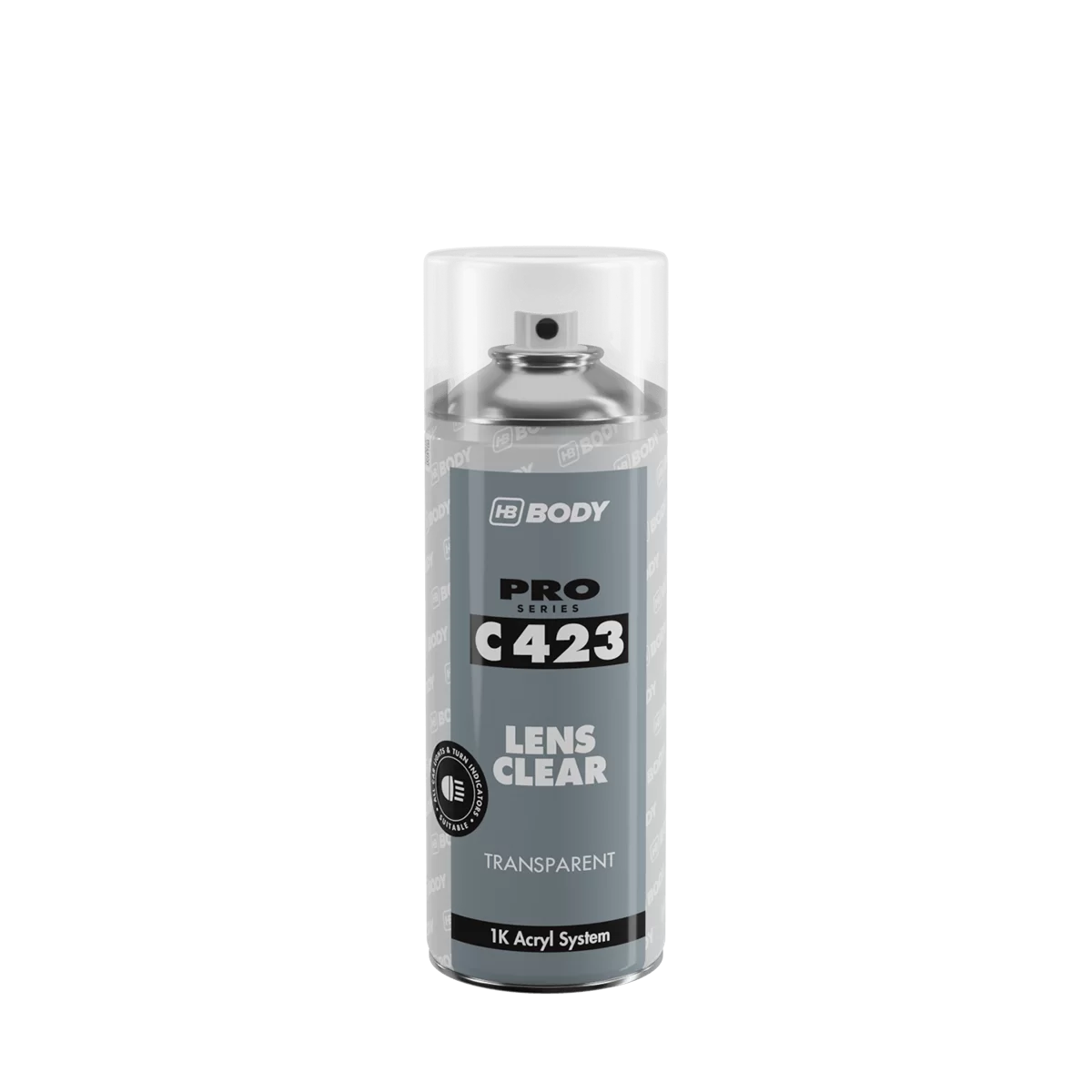 Аерозольна фарба (лак) для відновлення фар Body Lens Clear прозора 400мл