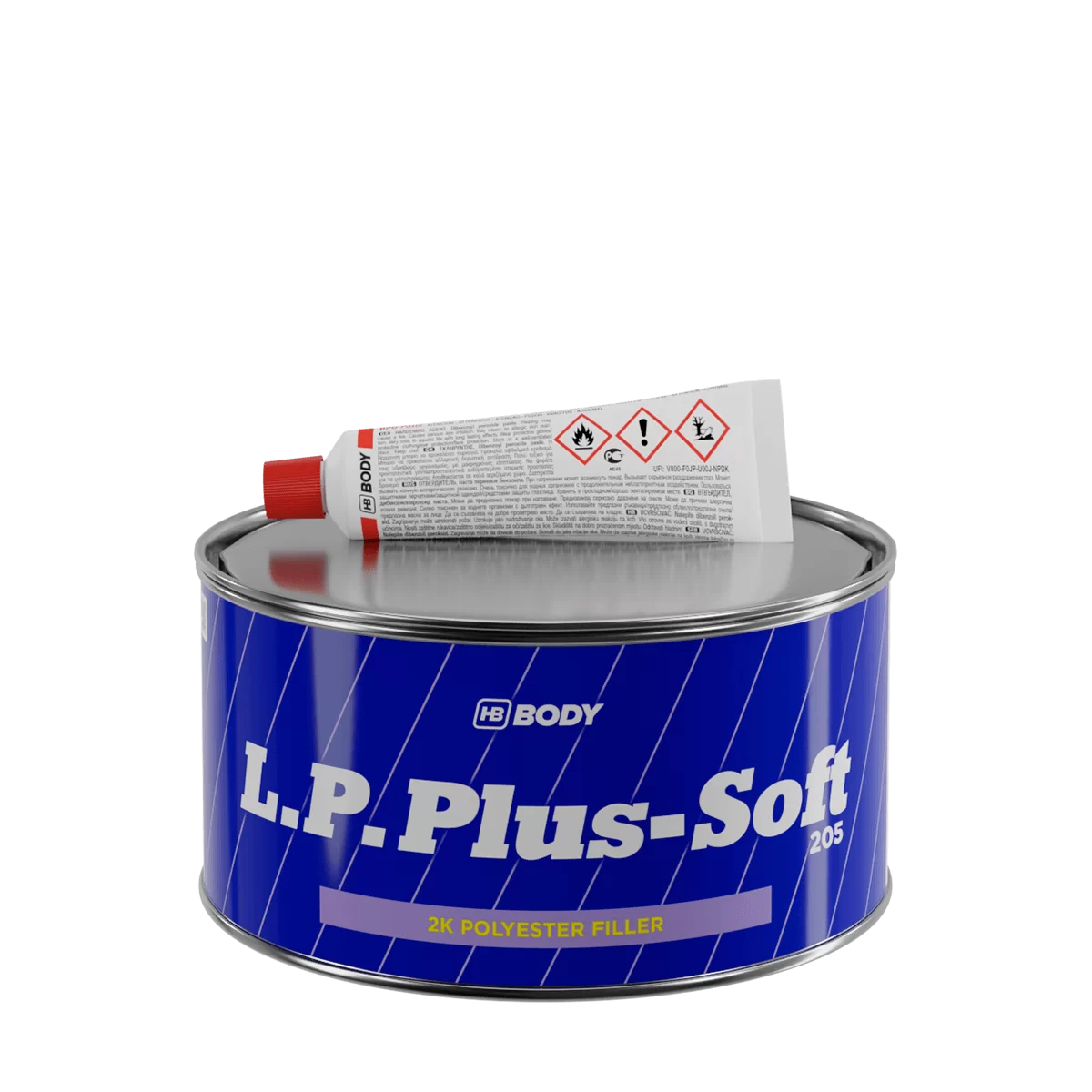 М'яка поліефірна шпаклівка Body L.P. Plus- Soft 3кг в комплекті з затверджувачем