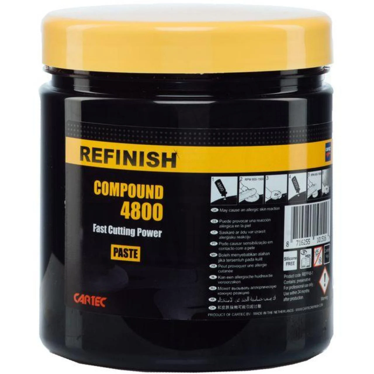 Полірувальна паста Cartec Compound 4800 (більш агресивна) 1кг (REFP48-1)
