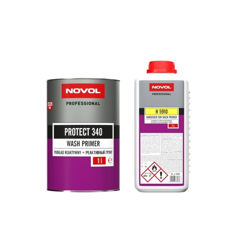 Реактивний Грунт Novol Protect 340 Wash primer 1л+ 1л