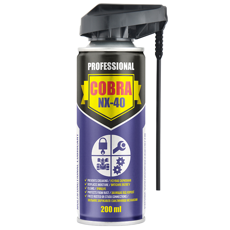 Спрей багатофункціональний Nowax Multifunctional Lubricant Cobra NX-40 200мл (NX20400)