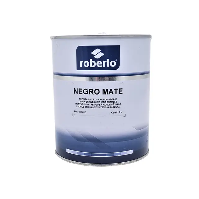 Алкідна фарба чорна матова Roberlo Negro Mate 1K 1л