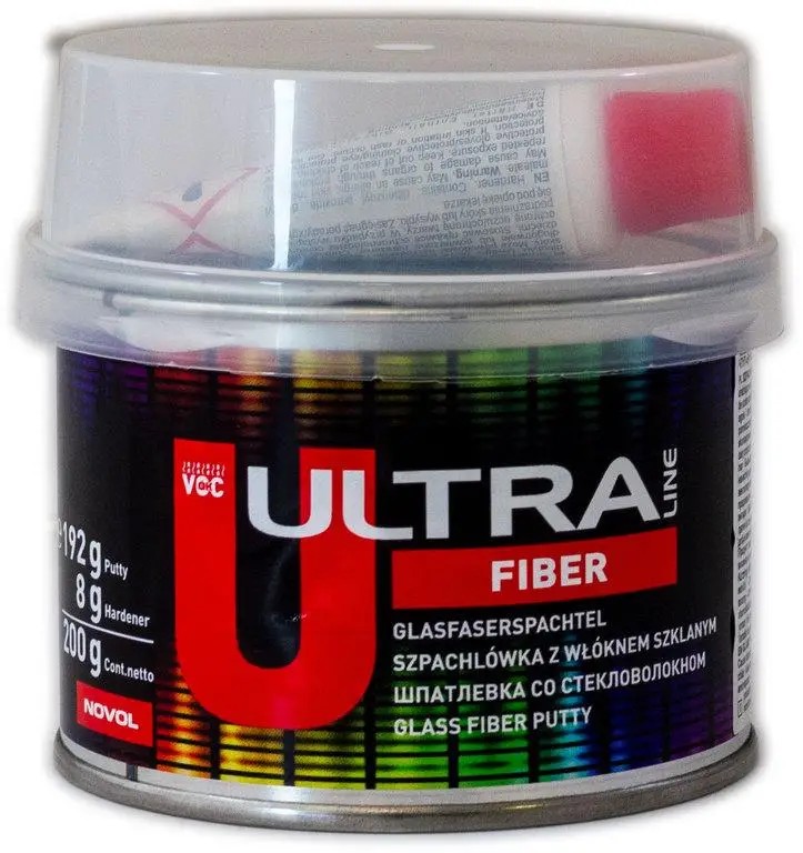 Шпаклівка скловолокниста в комплекті з затверджувачем Ultra Line Fiber 0,2 кг