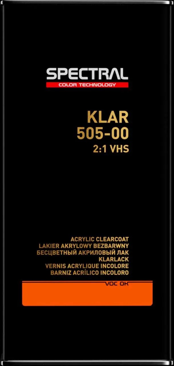 Акриловий лак високого глянцю та блиску Spectral Klar 505-00 2+1 VHS  5л +затверджувач H6115 2,5л