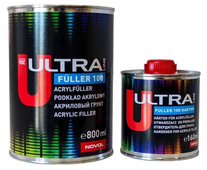 ULTRA LINE FILLER 100 Грунт акриловий 5+1, графітовий  0,80л+ затверджувач 0,16л