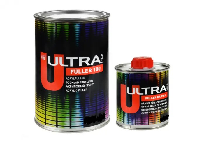 Грунт акриловий 5+1 Ultra Line Fuller 100 білий 0,80л + затверджувач 0,16л