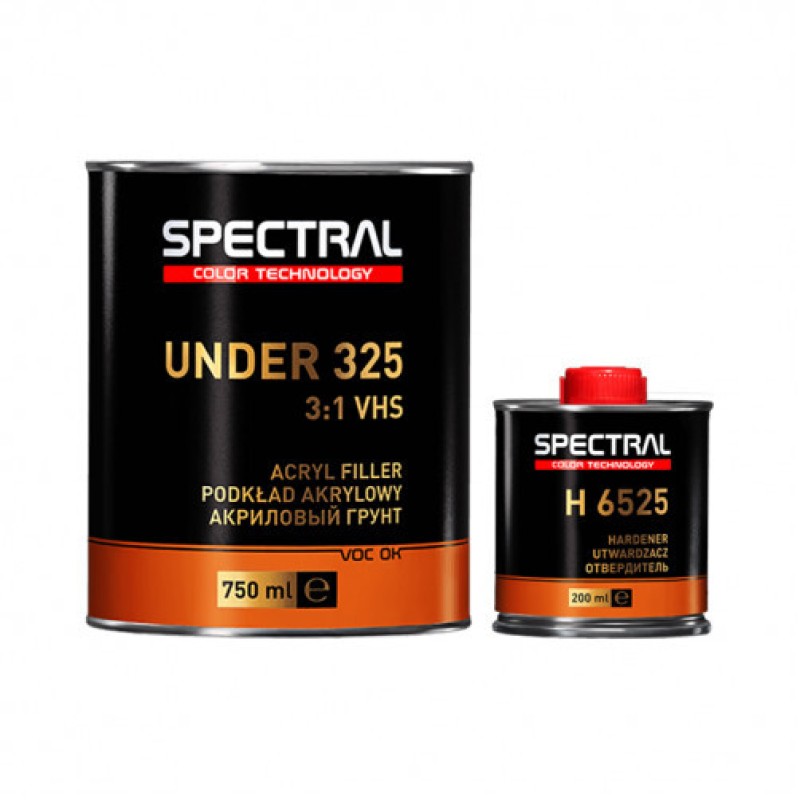 Грунт акриловий мокрий по мокрому Spectral Under 325 P3 сірий  0,75л + затверджувач Н6525 0,25л