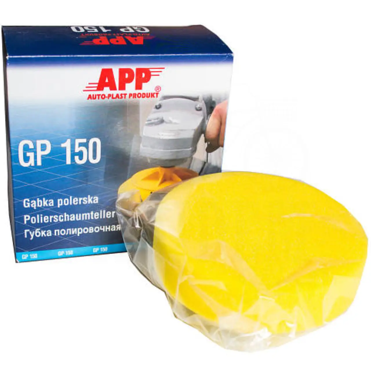 Губка полірувальна APP М14 d150мм жовта універсальна (080402)