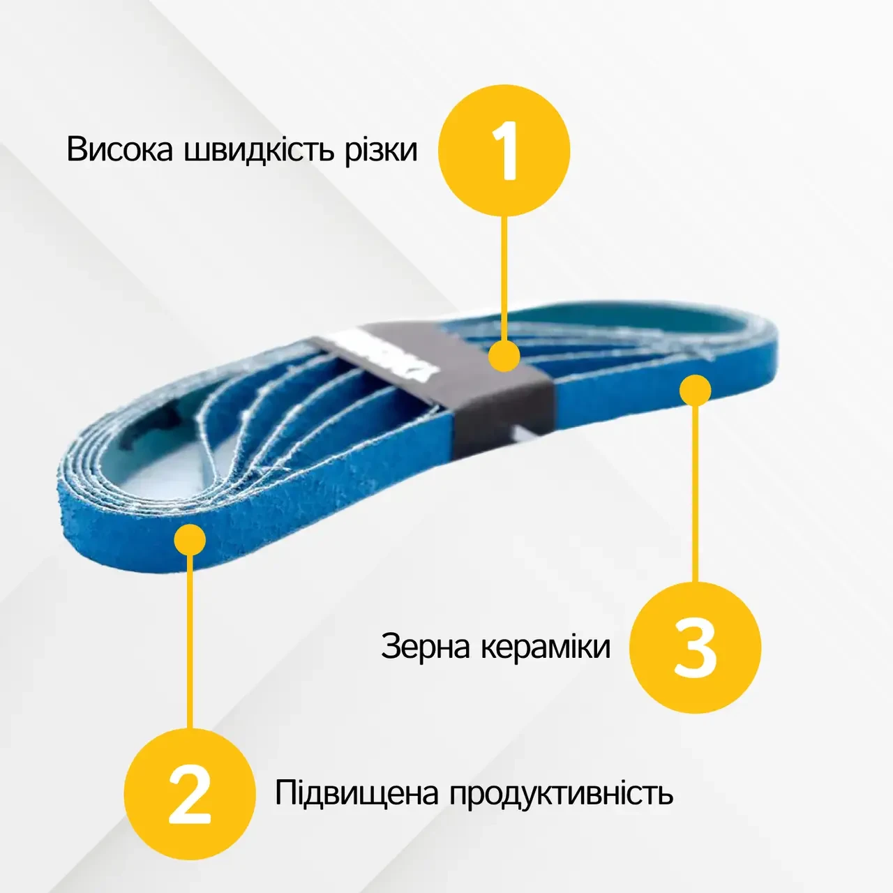 Шліфувальна стрічка нескінченна Mirka ZIR 10х330мм  P80  (1штука)