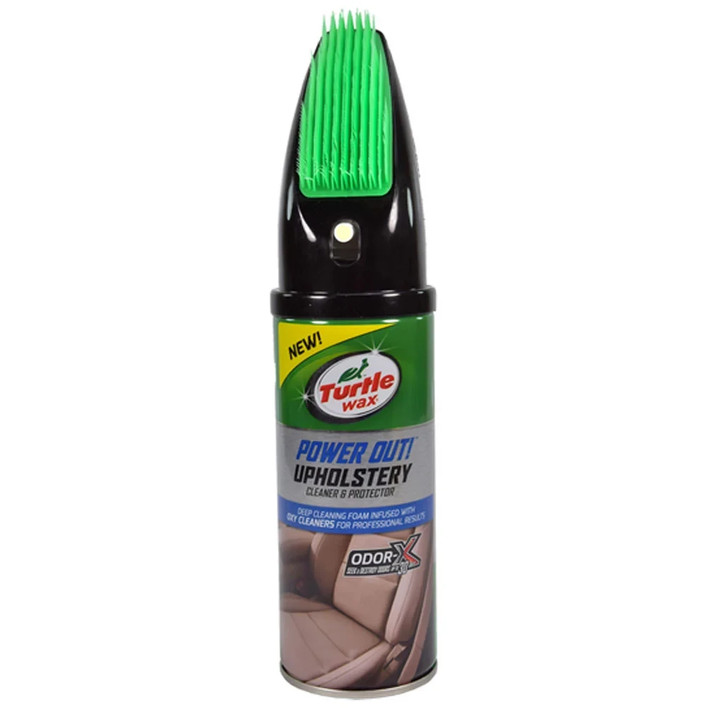 Очисник оббивки зі щіткою Turtle Wax  Power Out Upholstery Cleaner Odor-X 400мл (52893)