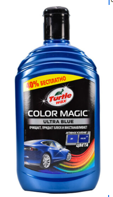 Синій поліроль з тефлоном Turtle Wax Color Blue Blue Wax PTFE 500 мл (53238)