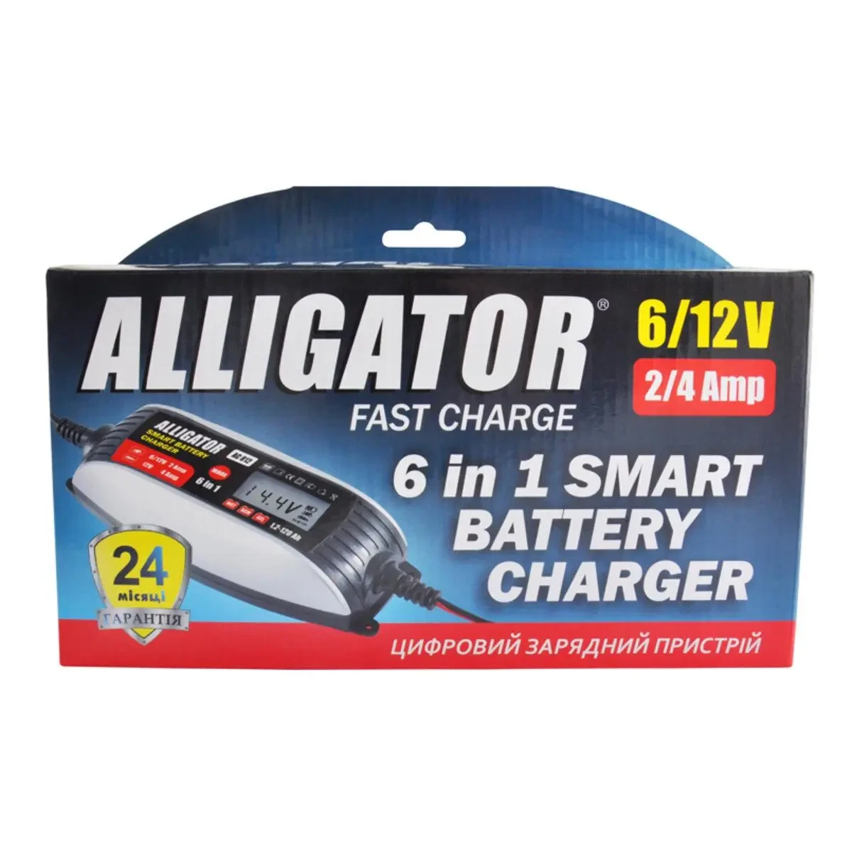 Інтелектуальний зарядний пристрій ALLIGATOR АС 812 АКБ 6-12V 2/4А, 1,2-120А/год