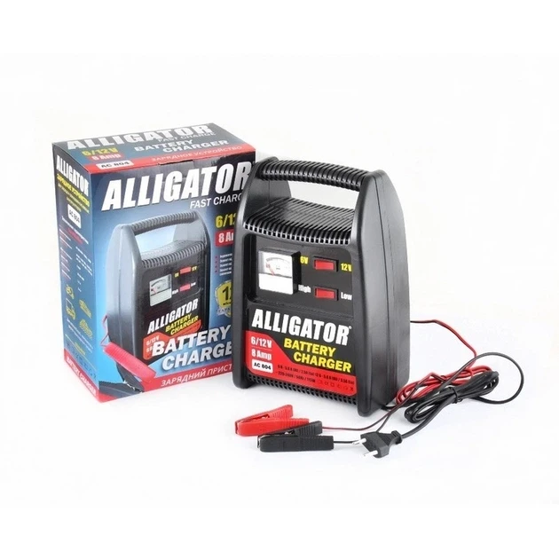 Зарядний пристрій ALLIGATOR АС 804   АКБ 6-12V 8А  AC220-240V стрілковий індикатор