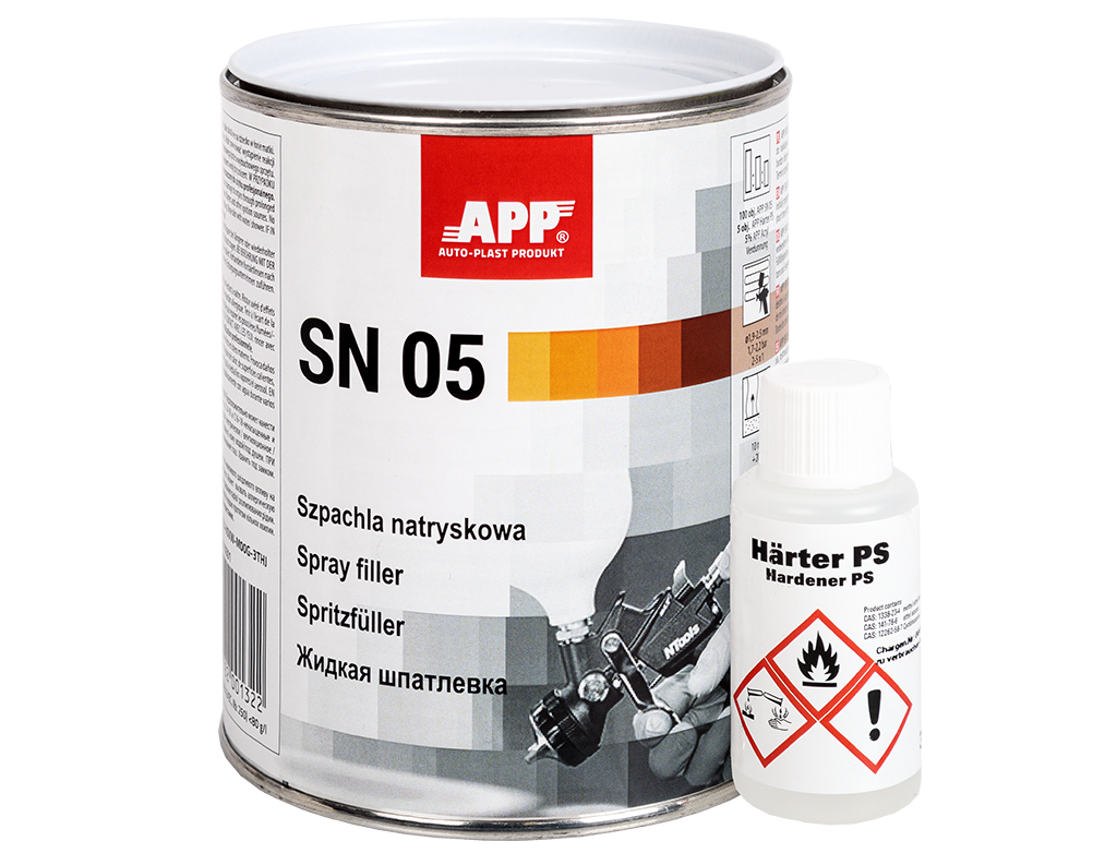Шпаклівка рідка APP SN 05 1л з затверджувачем (010501)