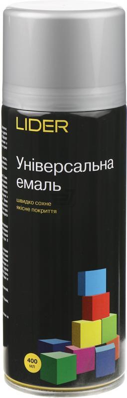 Фарба в аерозолі універсальна 9006 срібло LIDER 400 мл