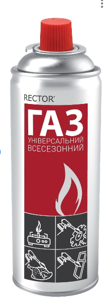 Універсальний газ у балоні Rector 400 мл, цанговий 227г