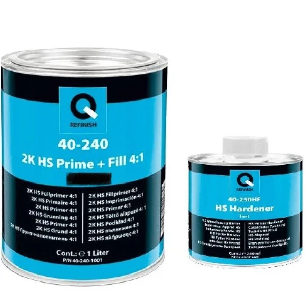 Грунт-наповнювач Q Refinish 2К  4:1 HS 1л+0,25мл 40-240-1001 (сірий)