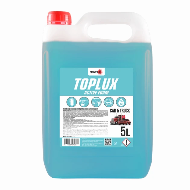 Шампунь суперконцентрат для безконтактної мийки Nowax Toplux Active Foam 5л (NX05131)