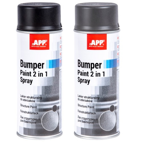 Фарба структурна бамперна APP Bumper Paint Spray в аерозолі 400мл сіра (020812)