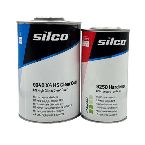 Лак глянцевий прозорий HS 2:1 SILCO X4 9040-1 Clear Coat HS   1.0 л + затв. 9250 0.5л