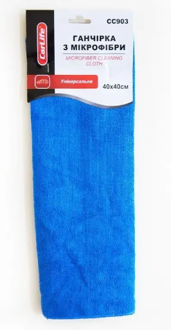 Carlife  CC903  Ганчірка з мікрофібри  40*40 см синя