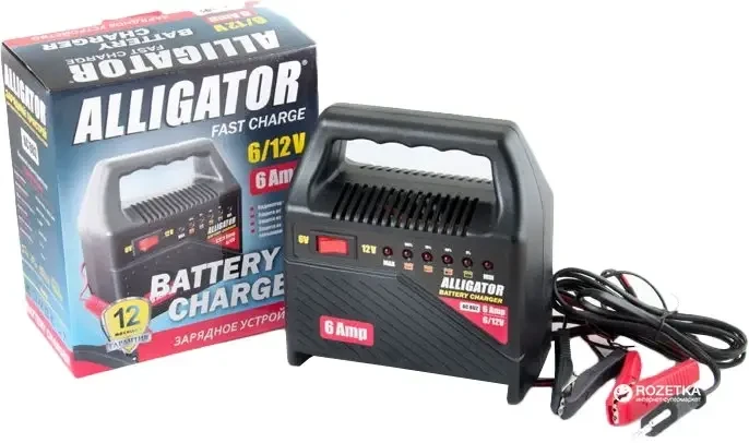 Зарядний пристрій ALLIGATOR АС 803   АКБ 12V 6А  AC220-240V стрілковий індикатор