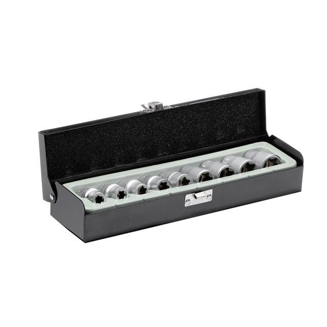 Набір головок TORX 9шт, E10-E24, 1/2