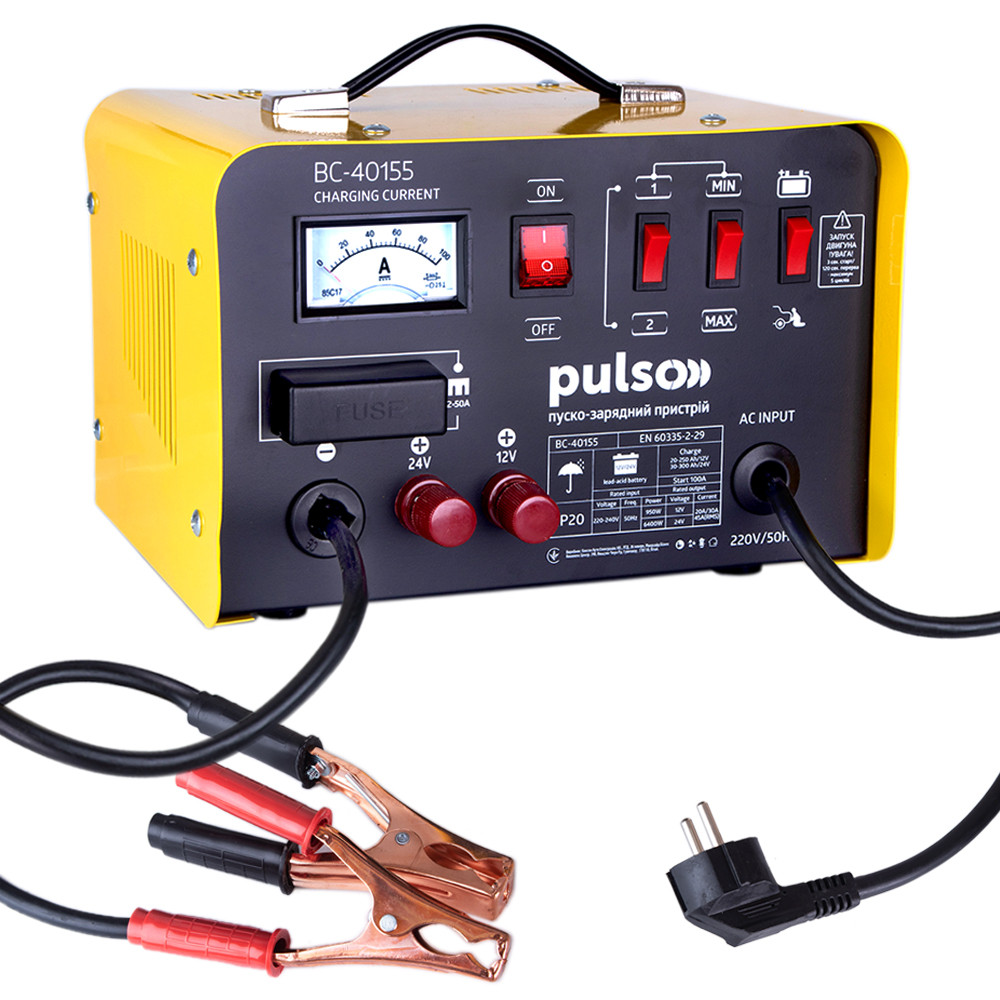 Пуско-зарядний пристрій PULSO BC-40155 12&24V/45A/Start-100A/20-300AHR