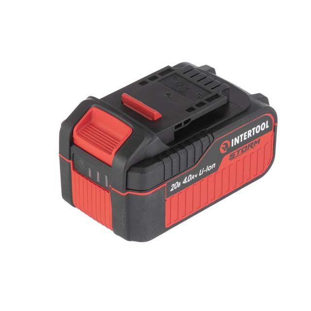 Акумулятор, 20 В, Li-Ion, 4,0 Аг, індикатор рівня заряду Intertool WT-0341