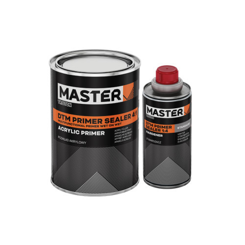 Акриловий універсальний ґрунт 3 в 1 Master + Acryl filler Master DTM 4:1 2К 0.8 л + 0.0,2 л Чорний