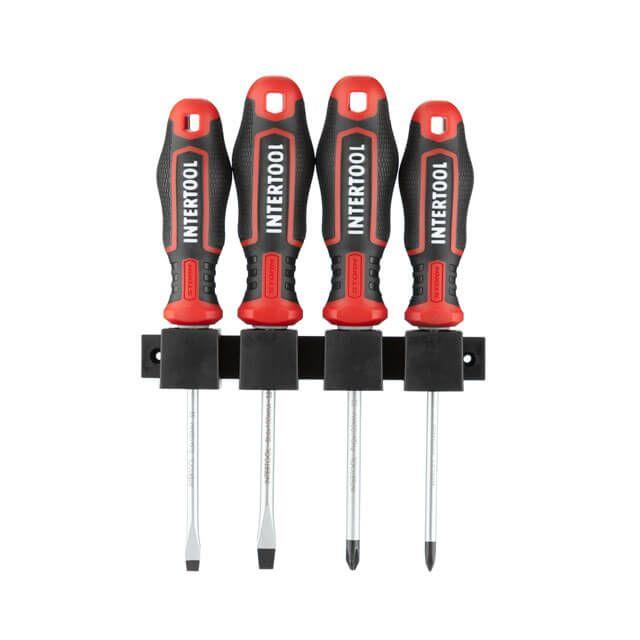 Набір викруток 4 од (SL5.0 * 100мм, SL6.0 * 100мм, PH1 * 100мм, PH2 * 100мм), STORM INTERTOOL VT-3434