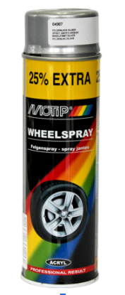 Фарба акрилова для дисків Motip Wheel Spray сталева в аерозолі 500 мл