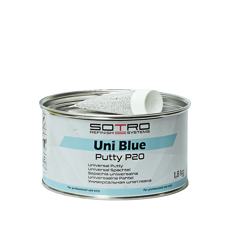 Шпаклівка універсальна Sotro Uni Blue Putty P20 блакитна 1,8 кг