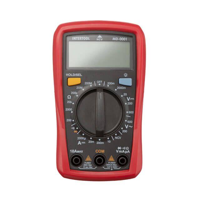 Мультиметр цифровий  CAT II-300 В / CAT I-600 В INTERTOOL MD-0001