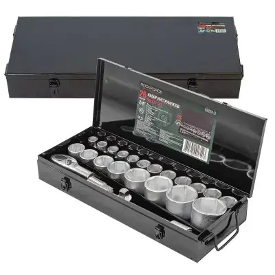 Набір інструментів  3/4'' (6гр.) мет.кейс  26пр. FORCEKRAFT   (68263-5)