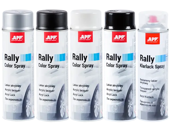 Фарба акрилова аерозольна чорна матова APP Rally Color 500мл (210102)