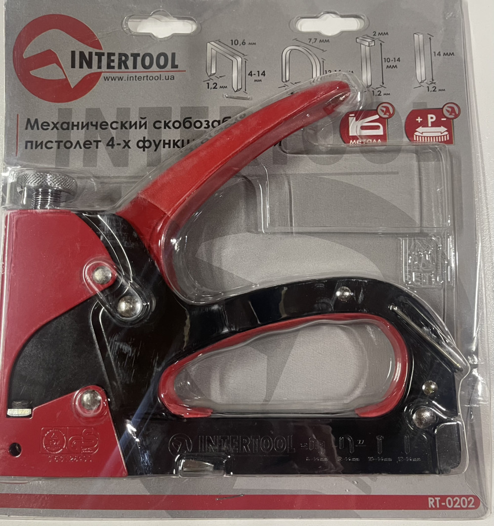 Пістолет скобозабивний 4-в-1 STORM INTERTOOL RT-0202