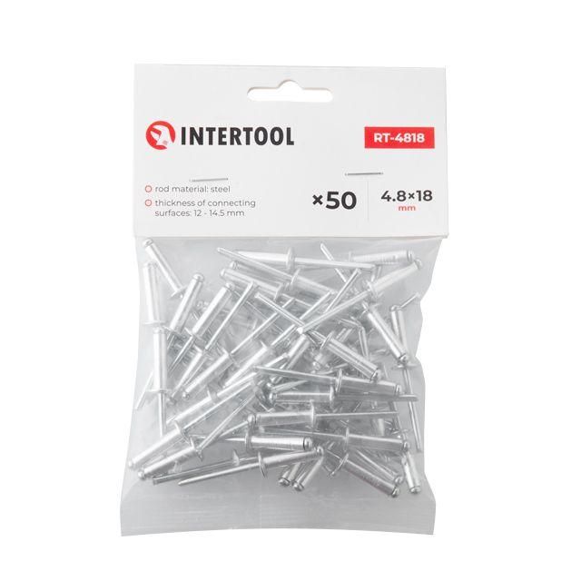 Заклепка алюмінієва 3.2 * 6.0 мм, уп. 50 шт. INTERTOOL RT-3206