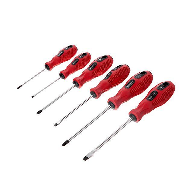 Набір викруток 6ед. (SL3x75, SL5x100, SL6x125, PH0x75, PH1x100, PH2x125) Cr-V, Ergo-design INTERTOOL VT-2005
