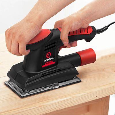Шліфмашина вібраційна 200 Вт, 11000 об/хв, платформа 187*90 мм INTERTOOL WT-0521