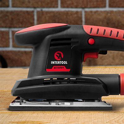 Шліфмашина вібраційна 200 Вт, 11000 об/хв, платформа 187*90 мм INTERTOOL WT-0521