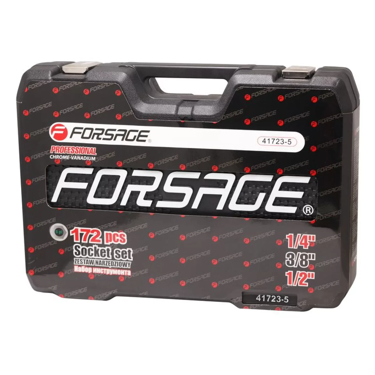 FORCEKRAFT  Набір інструментів комбінований 1/4''&3/8&'/1/2''  (6гр.)  172 пр.  (41723-5)