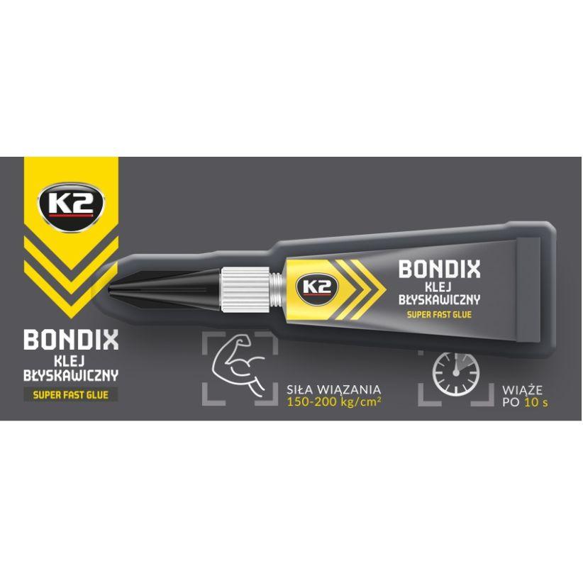 Клей K2 Bondix Super Fast 5-секундний 3гр
