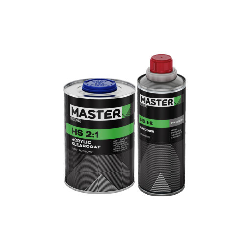 Лак акриловий прозорий Master+ Clear coat HS 2:1 з підвищеною стійкістю до подряпин.1л+0.5л