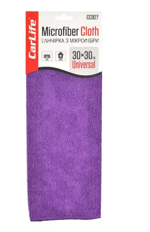 Carlife  CC927  Ганчірка з мікрофібри  30*30 см фіолетова
