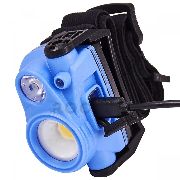 Ліхтар налобний Brevia 14100WX1 400Lm + 200Lm, 3W + 3W COB, 1200mAh  IP65