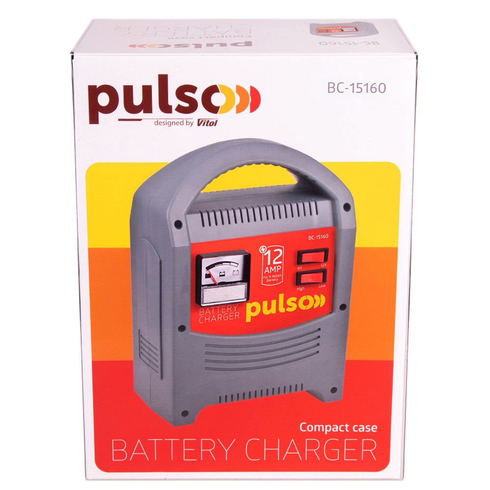 Зарядний пристрій PULSO BC-15160 6&12V/12A/9-160AHR/стрілковий індикатор