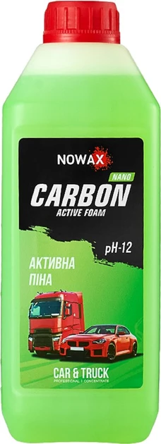 Шампунь суперконцентрат для безконтактної мийки Nowax Carbon Nano Active Foam зелений 1л (NX01177)